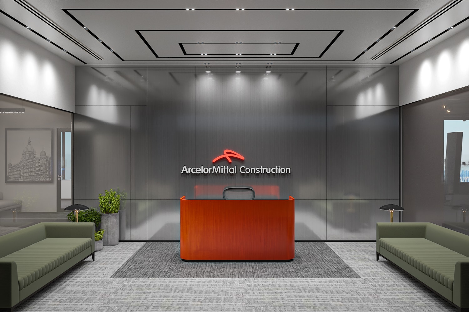 ArcelorMittal Construction Office commercial interior by Madane Design Workshop.