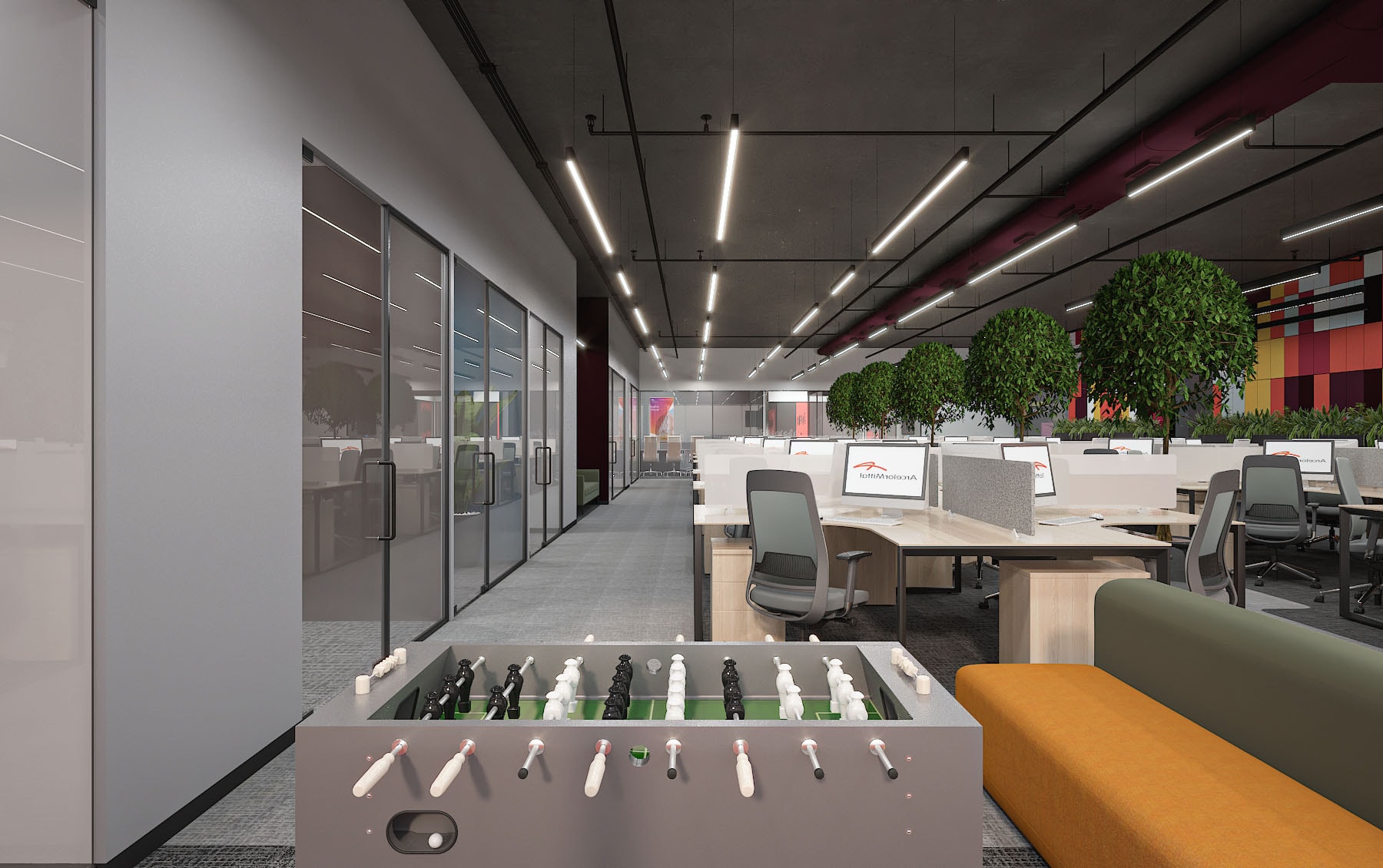 ArcelorMittal Construction Office, commercial interior view 7.