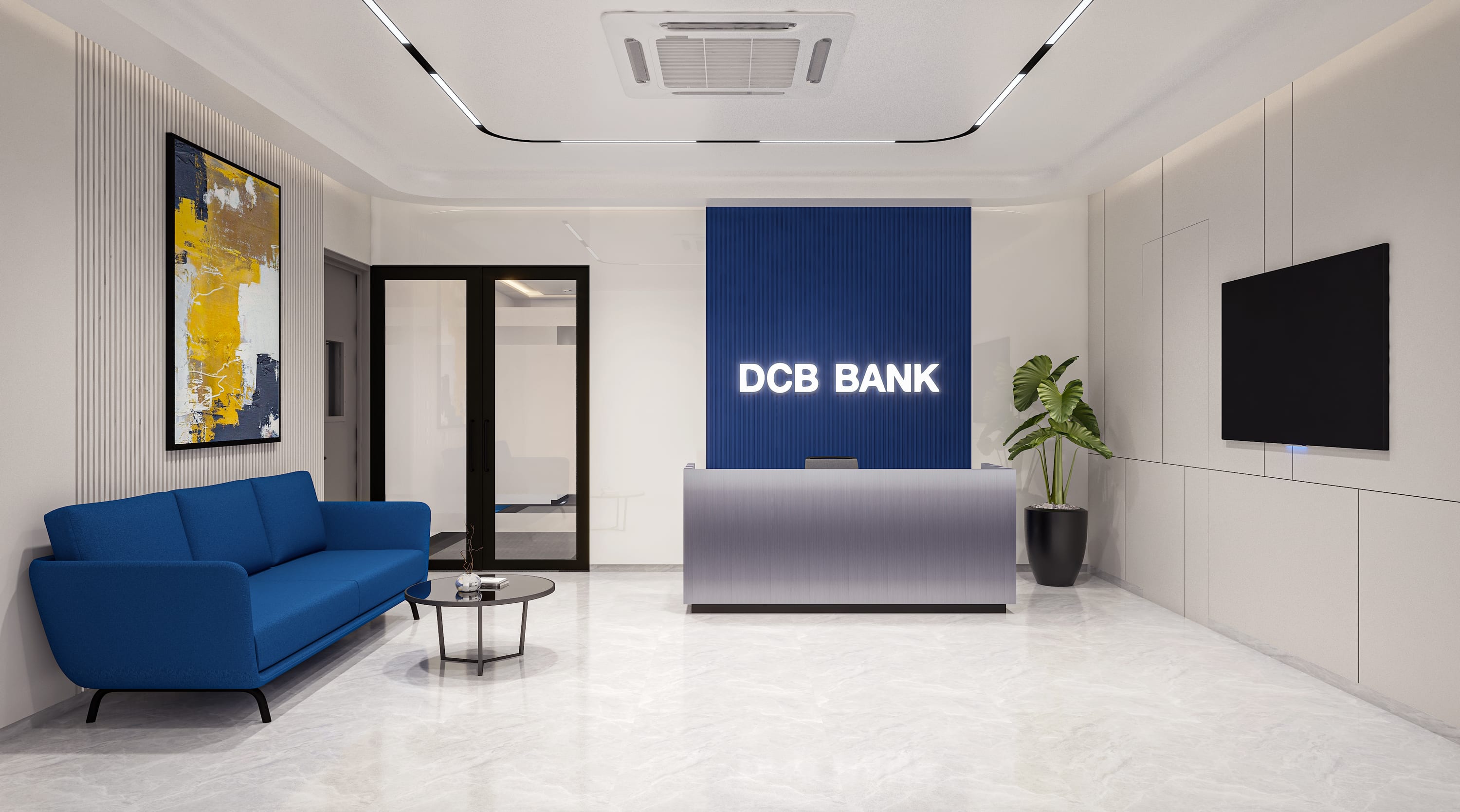 DCB Bank, Hubtown commercial interior by Madane Design Workshop.