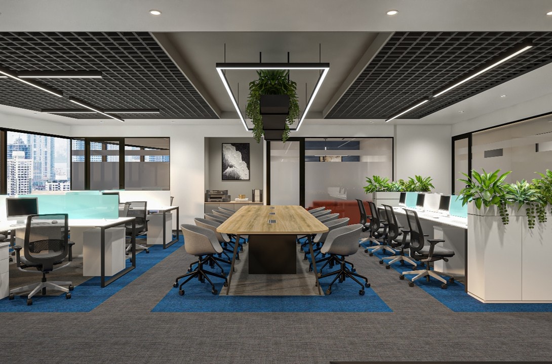DCB Bank, Hubtown, commercial interior view 1.