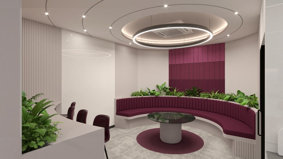 DCB Bank, Hyderabad, commercial interior view 2.