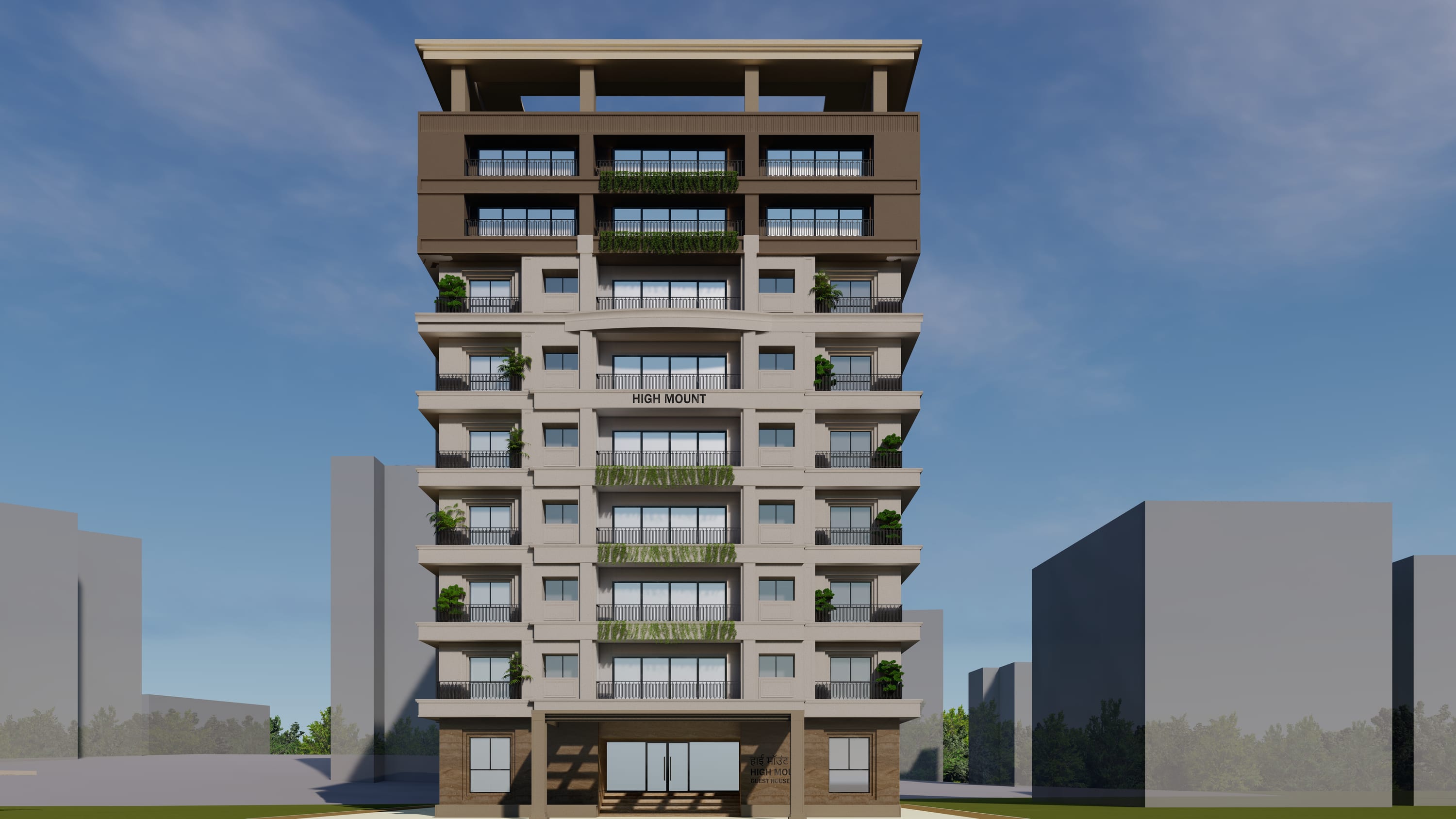 Highmount, Walkeshwar, architecture view 1.