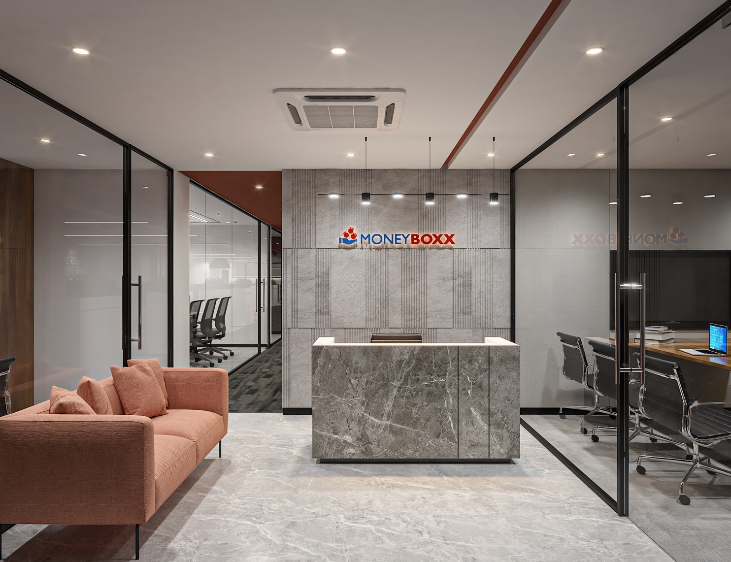 Moneyboxx Finance 411 commercial interior by Madane Design Workshop.