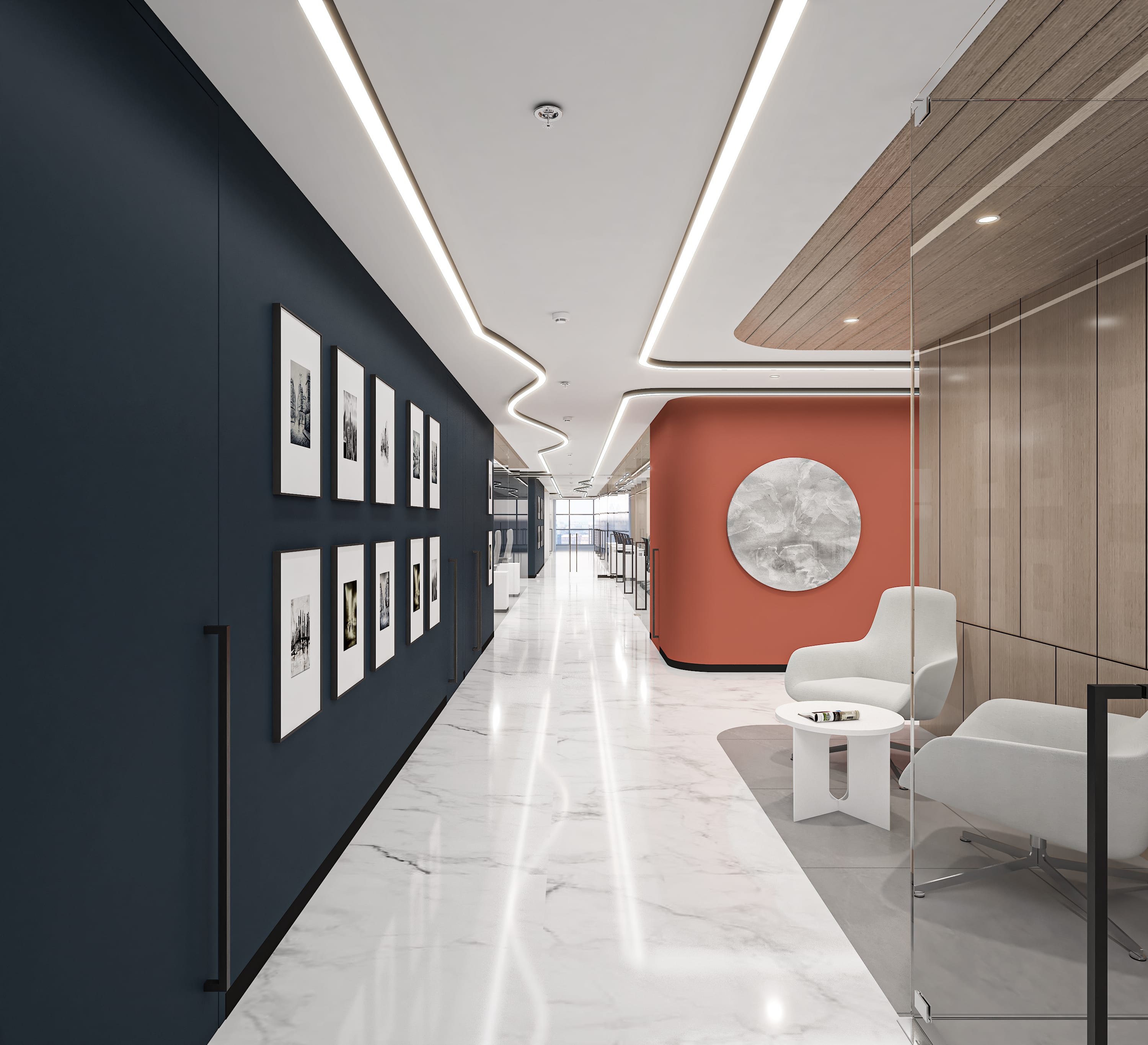 Sun Petrochemicals Headquarters, commercial interior view 3.