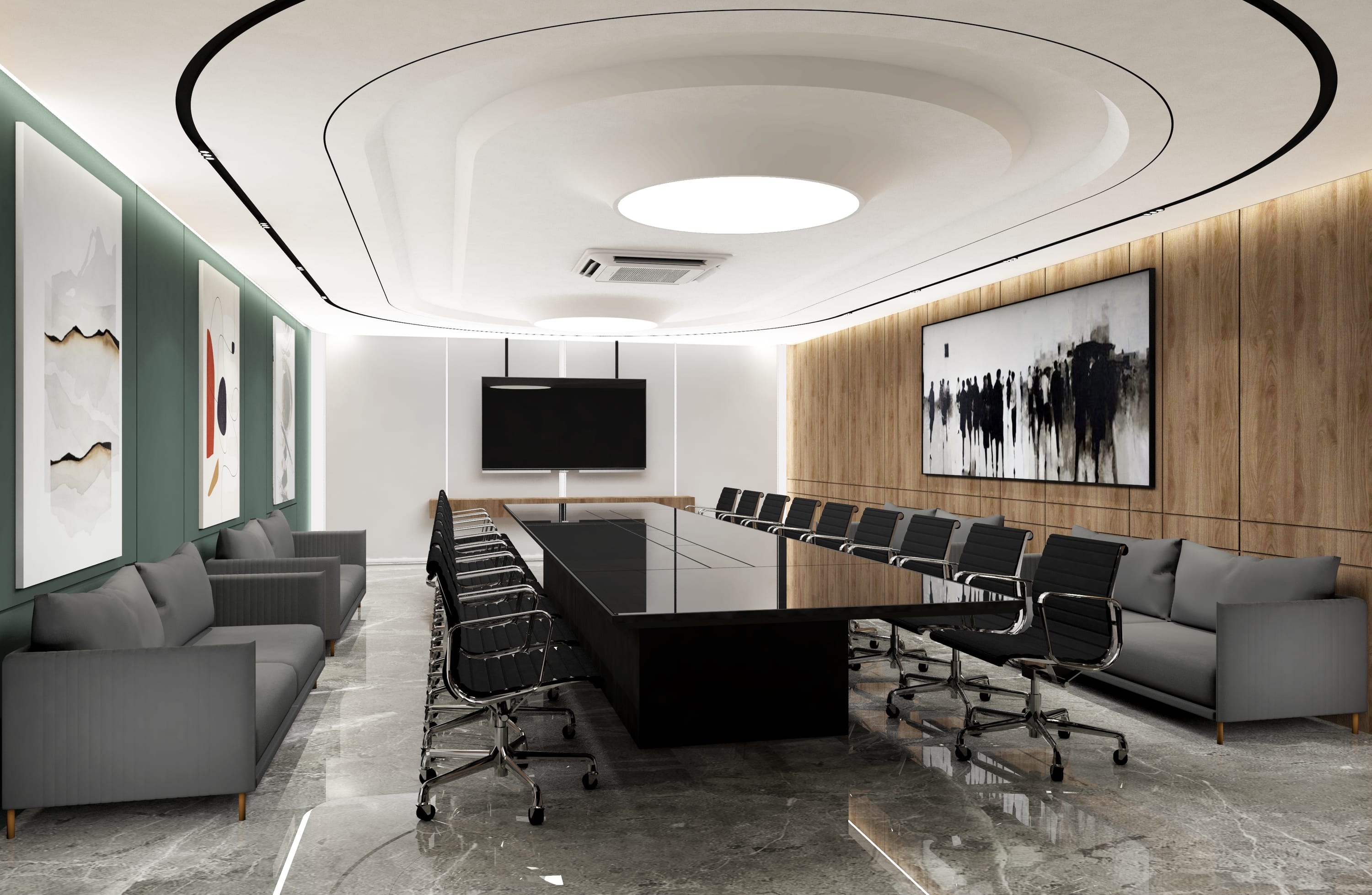 Sun Petrochemicals Headquarters, commercial interior view 9.